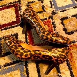 Leopard print heels